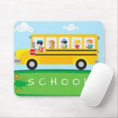 Schoolbus op Mousepad Muismat (Met muis)