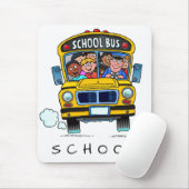 Schoolbus op muismat (Met muis)