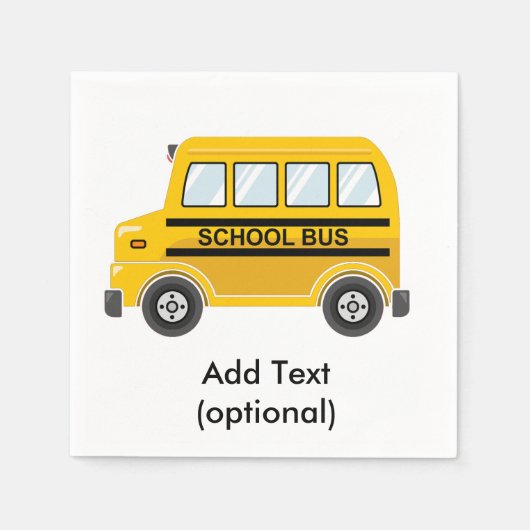 schoolbus papieren servetten (Voorkant)