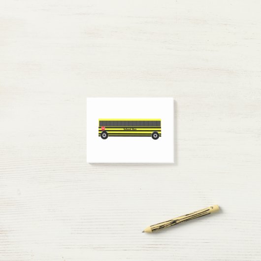 Schoolbus Post-it® Notes (Op bureau)