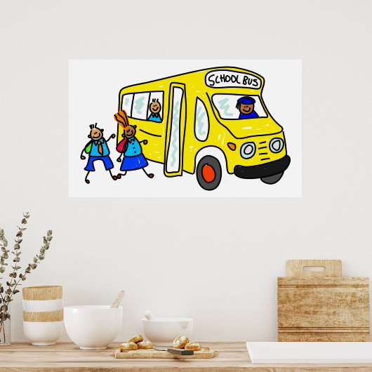 Schoolbus Poster (Keuken)