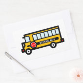 Schoolbus Rechthoekige Sticker (Envelop)