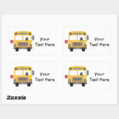 schoolbus rechthoekige sticker (Vel)