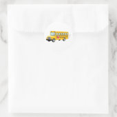 Schoolbus Ronde Sticker (Tas)