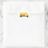 Schoolbus Ronde Sticker (Tas)