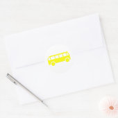 Schoolbus Ronde Sticker (Envelop)
