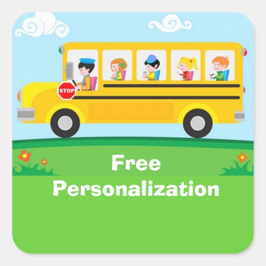 Schoolbus Stickers (Voorkant)