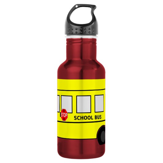 Schoolbus Waterfles (Voorkant)