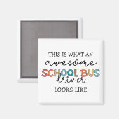 Schoolbusbestuurderswaardering Funny Gift Magneet (Voorkant / Achterkant)