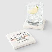 Schoolbusbestuurderswaardering Funny Gift Stenen Onderzetter (Zijkant)