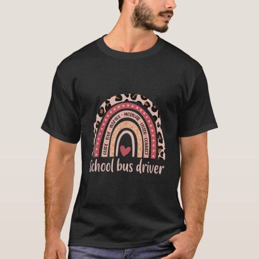 Schoolbuschauffeur 100e dag van schoolbuschauffeur t-shirt (Voorkant)