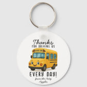 Schoolbuschauffeur Bedankt sleutel, veilig rijden Sleutelhanger (Voorkant)