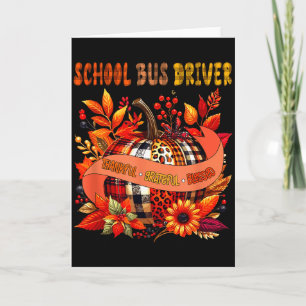 Schoolbuschauffeur dankbaar dankbaar Thanksgiving Kaart