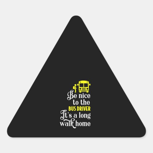 schoolbuschauffeur driehoek sticker (Voorkant)
