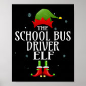 Schoolbuschauffeur Elf Xmas Matching Family Group Poster (Voorkant)
