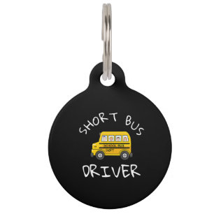 Schoolbuschauffeur Funny Novelty Gift Huisdierpenning