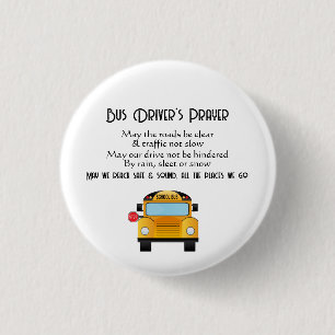 Schoolbuschauffeur Gebed Ronde Button 3,2 Cm