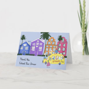 Schoolbuschauffeur Hartelijk dank Feestdagen Kaart