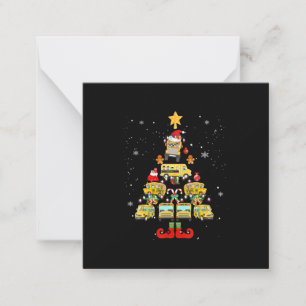 Schoolbuschauffeur Kerstboomcadeau Notitiekaartje