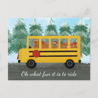 Schoolbuschauffeur — Kerstleraar Briefkaart