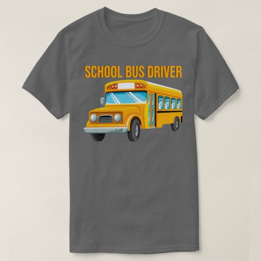 Schoolbuschauffeur klapt terug naar schoolontwerp t-shirt (Design voorkant)