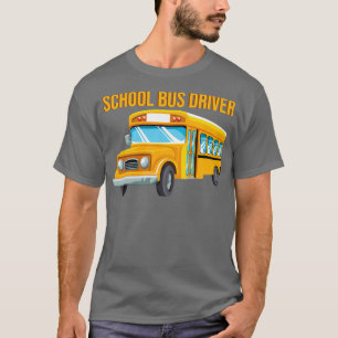 Schoolbuschauffeur klapt terug naar schoolontwerp t-shirt