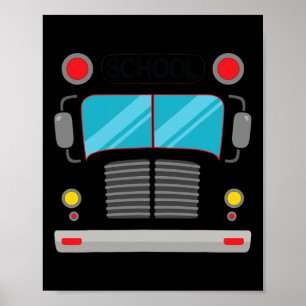 Schoolbuschauffeur kostuum Halloween Fun Volwassen Poster