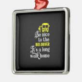 schoolbuschauffeur metalen ornament (Links)