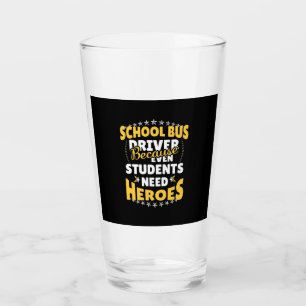 Schoolbuschauffeur omdat studenten helden nodig he glas