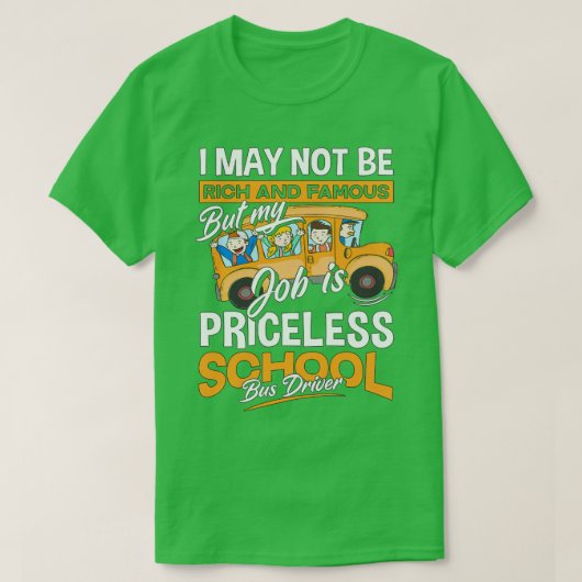 Schoolbuschauffeur roeping Shirt gift idee 202 (Design voorkant)