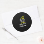 schoolbuschauffeur ronde sticker (Envelop)