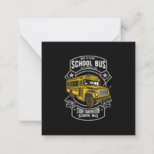 Schoolbuschauffeur Shirt Leveringsspecialist Bus Notitiekaartje