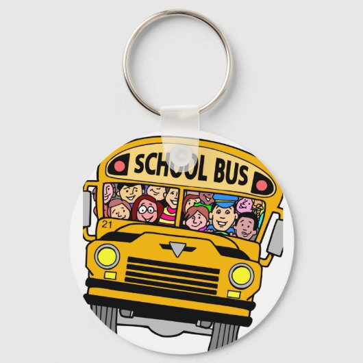 "Schoolbuschauffeur" Sleutelhanger (Achterkant)