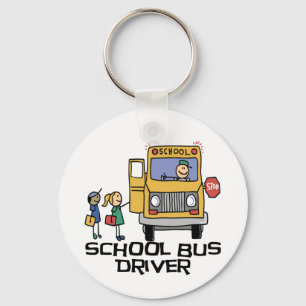 Schoolbuschauffeur T-shirts en cadeautjes. Sleutelhanger