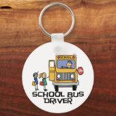 Schoolbuschauffeur T-shirts en cadeautjes. Sleutelhanger (Voorkant)