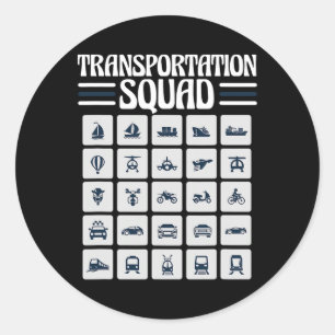Schoolbuschauffeur Terug naar school Grappig Vervo Ronde Sticker