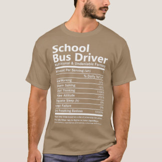 Schoolbuschauffeur voeding en onmiskenbare factor t-shirt