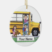 Schoolbuschauffeur - Vrouw Keramisch Ornament (Rechts)