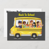 Schoolbuskinderen Briefkaart (Voorkant / Achterkant)