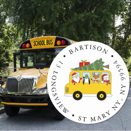 schoolbusmaatschappij Classic Round Sticker