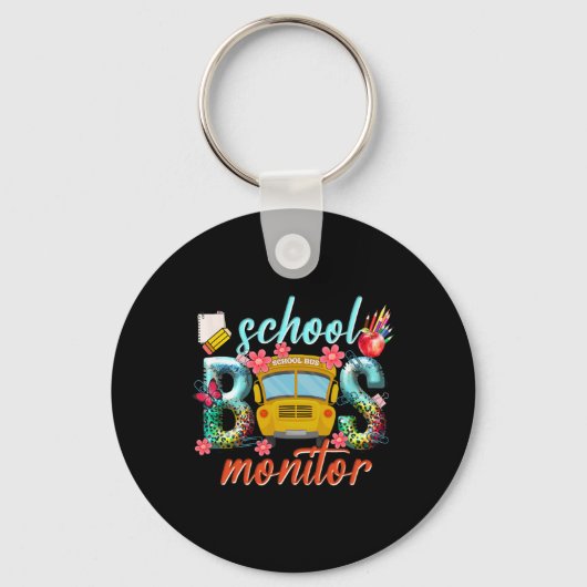Schoolbusmonitor Schoolbuschauffeur Terug naar sch Sleutelhanger (Voorkant)