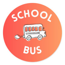 Schoolbussticker voor kinderen