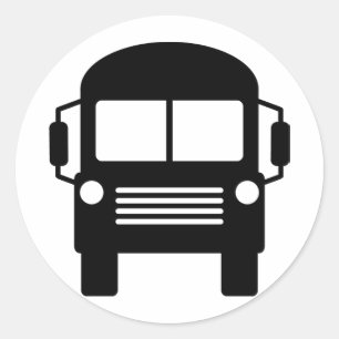 schoolbusteken ronde sticker