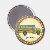 Schoolbuswielen Magneet (Voorkant / Achterkant)