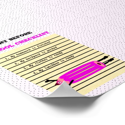 Schoolchecklist Poster (Hoek)