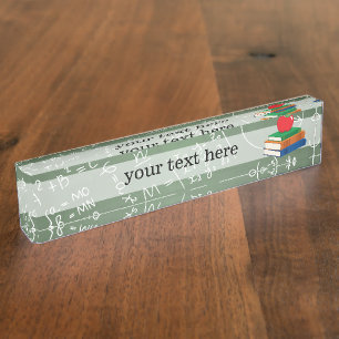 Schoolchemisch patroon naambordje