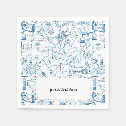 Schoolchemisch patroon servetten (Voorkant)