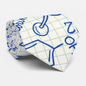 Schoolchemisch patroon stropdas (Opgerold)