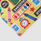 Schooldagen Fabric Print Tissuepapier (Detail)