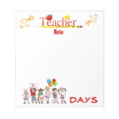 Schooldagen Notitieblok leraar (Voorkant)